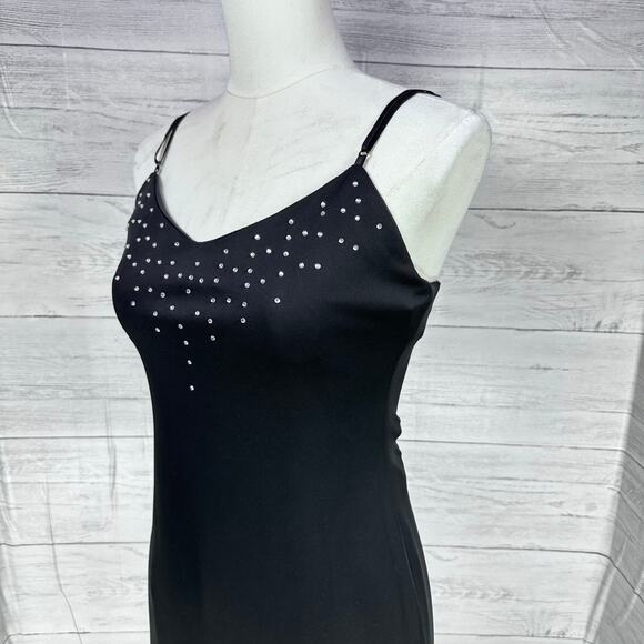 NWT VTG Jodie medium black sequin slip dress whimsygoth fairy prom y2k USA glam - Picture 6 of 13